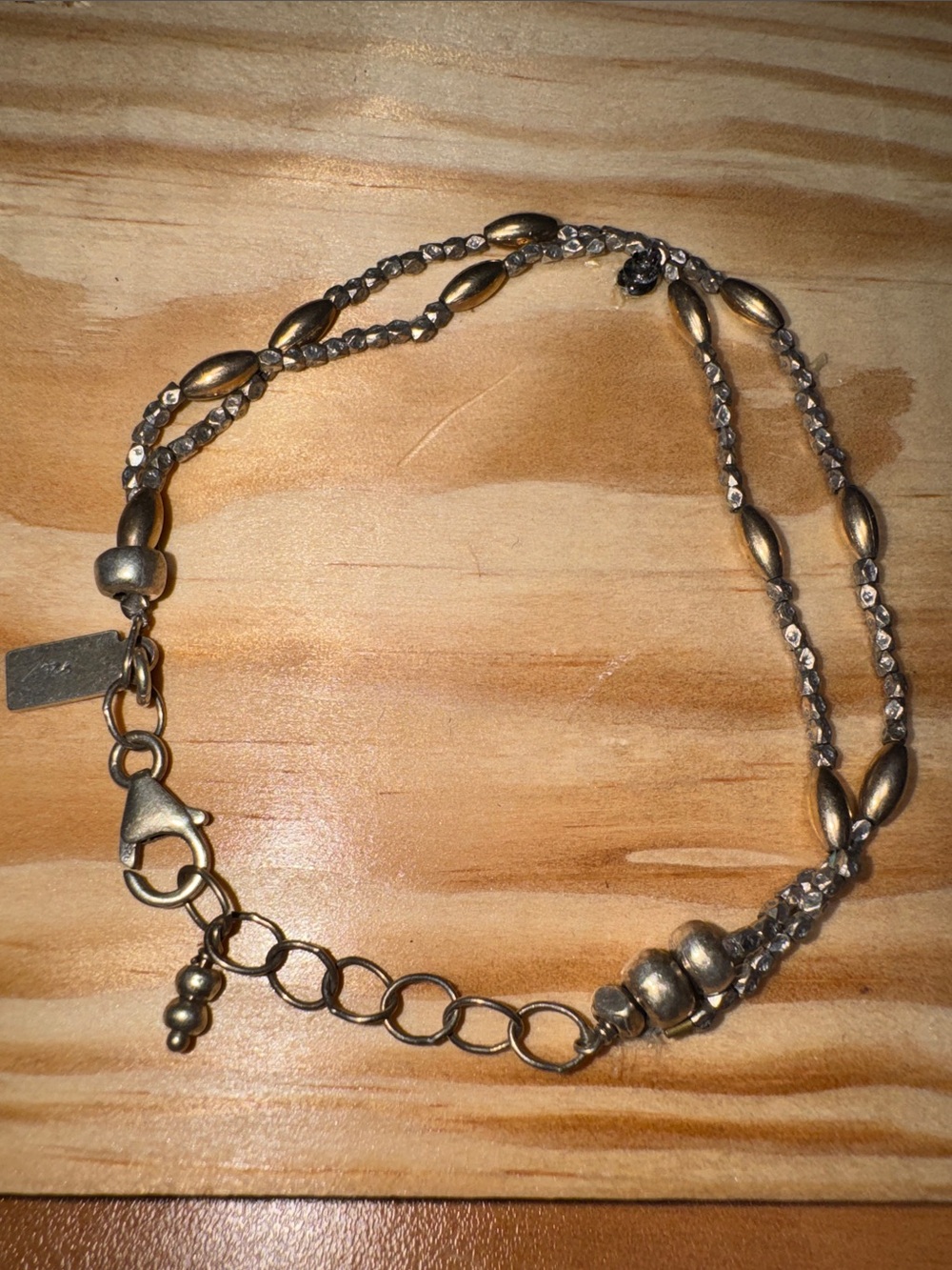 Sundance Gold-Tone Double Strand Beaded Bracelet with Link Extender